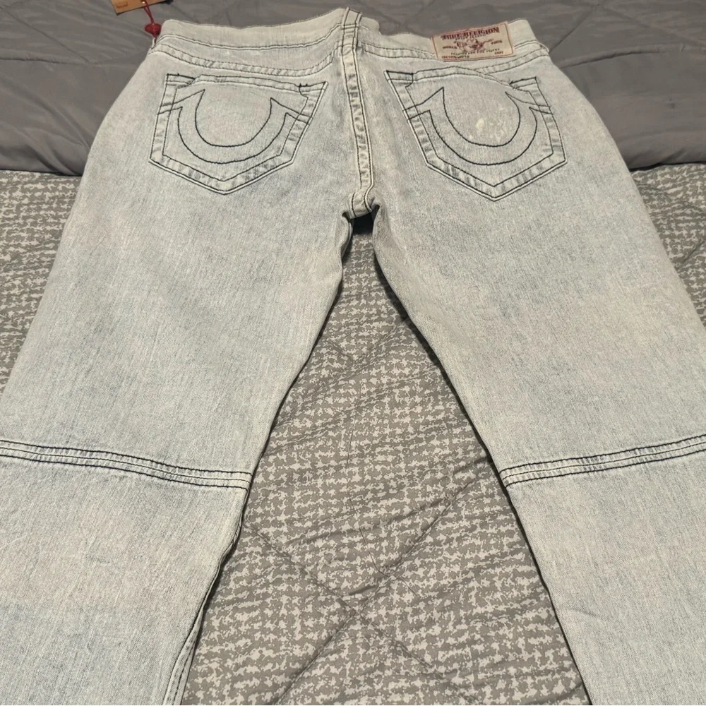 Vintage True Religion Men's Light Gray light stretch Jeans